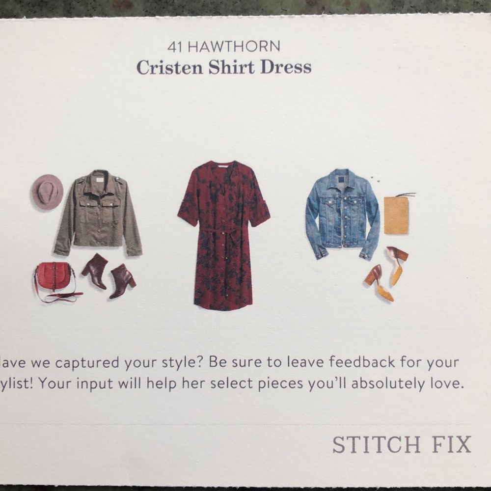 * NWT* Christen Shirt Dress 41 Hawthorn Stitch Fix